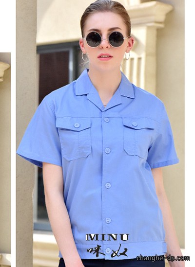 夏装工作服定做90