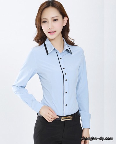 女士长袖衬衫定做4